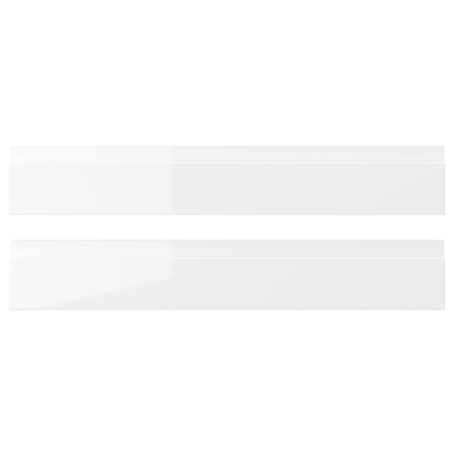 VOXTORP drawer fronts, white high gloss, sleek modern design, fiberboard and melamine foil, 25-year guarantee.