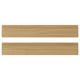 Two light-toned wooden planks, vertically aligned, sleek and minimalist.
