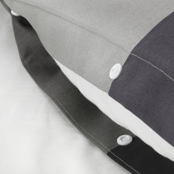 BRUNKRISSLA Tekikott ja 2 padjapüüri, must, 240x220/50x60 cm