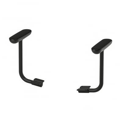 Mustad ergonoomilised terasest käetoed, l-kujuline.
