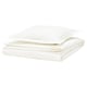 HAMPFLOCKEL tekikomplekt, valge, karge puuvillane percale, nööbiga ristkülik.