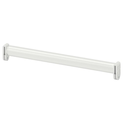 HJÄLPA reguleeritav valge riidepuu metallist ja plastikust furnituuriga.
