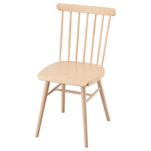 HÖGVED tool, naturaalse viimistluse, spindli seljatoe ja kumera istmega helepuidust tool, millest õhkub klassikalist ja elegantset disaini.
