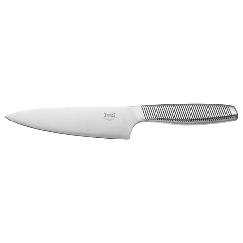 IKEA 365+ kokanuga, hõbedane, roostevaba teras, elegantne disain tekstureeritud käepidemega.