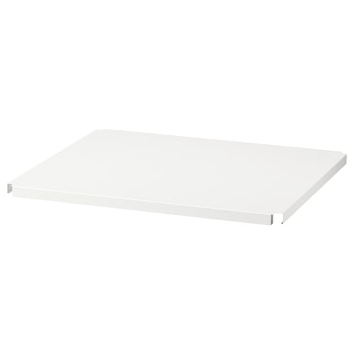 JONAXEL valge riiul; lihtne, ristkülikukujuline, metallist, sobib suurepäraselt ladustamiseks.
