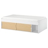 KLIPPUGGLA Pesukastiga voodiraam, valge, 90x200 cm