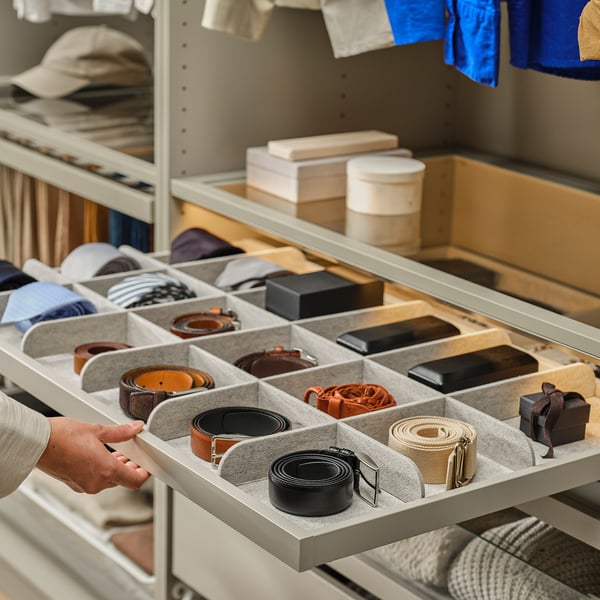 KOMPLEMENT Sahtlisisuga väljatõmmatav sahtel, hallikasbeež/helehall, 100x58 cm