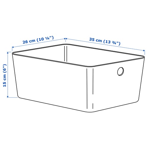 KUGGIS Kast, valge, 26x35x15 cm