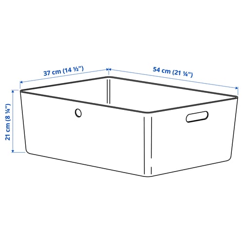 KUGGIS Kast, valge, 37x54x21 cm