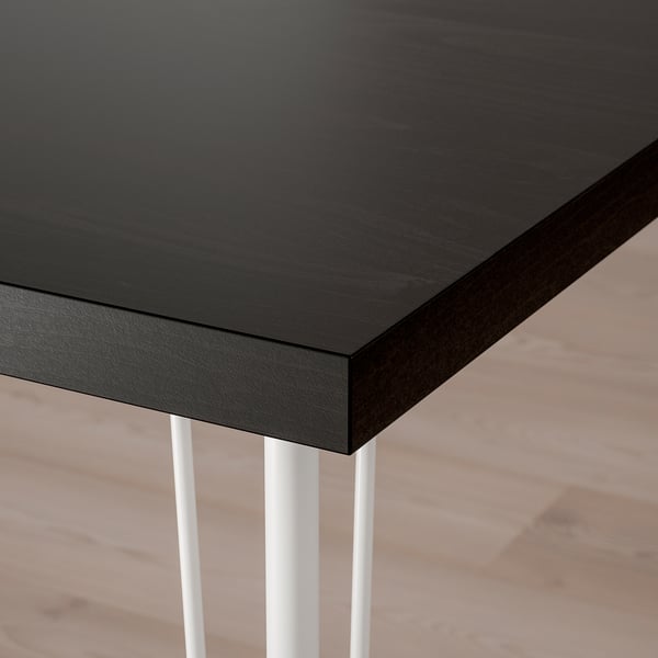 LAGKAPTEN / KRILLE Kirjutuslaud, mustjaspruun/valge, 120x60 cm