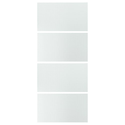 LUNDBRÄSMA 4 paneeli lükandukse raamile, ruuduline klaas, 100x236 cm
