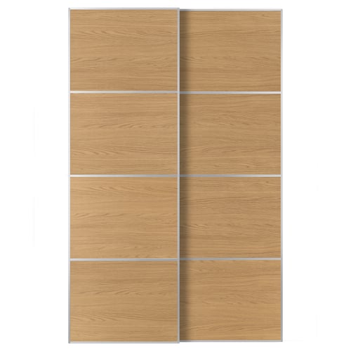 MEHAMN Lükanduste paar, alumiinium/kaks külge tammeimitatsioon, 150x236 cm