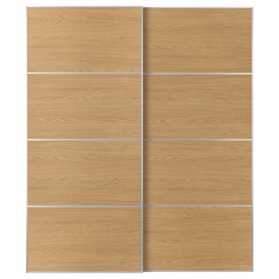 MEHAMN Lükanduste paar, alumiinium/kaks külge tammeimitatsioon, 200x236 cm