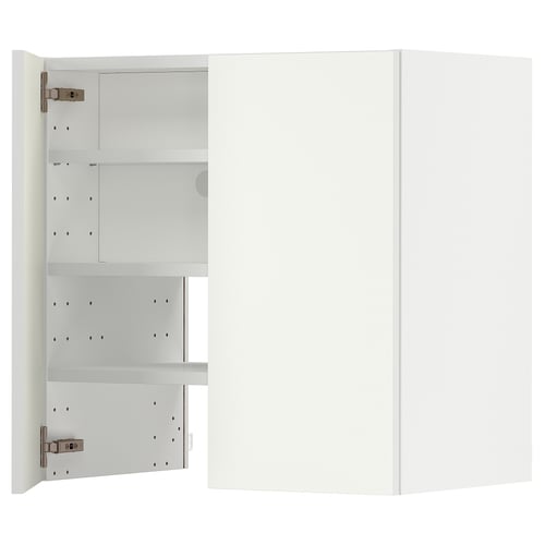 Ikea METOD valge riiulitega köögikapp.