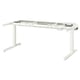 MITTZON valge reguleeritav lauaalus. Metallist ja plastikust karkass. Konksud ladustamiseks. Elegantne, kaasaegne disain.