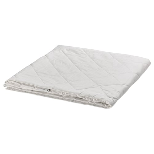 Valge MJUKDÅN tekk puuvillase katte ja siidist täidisega.
