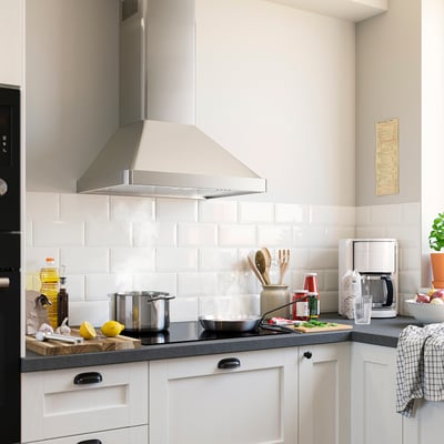 NILSBYN Seinale paigaldatav õhupuhasti, IKEA 300 roostevaba terase toon, 60 cm