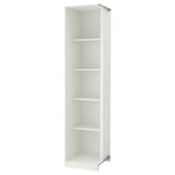 Ikea PAX valge garderoob, kõrge, kolm riiulit.