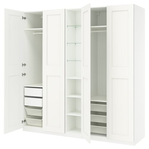 PAX / GRIMO Garderoobi kombinatsioon, valge valge/valge, 235x60x236 cm