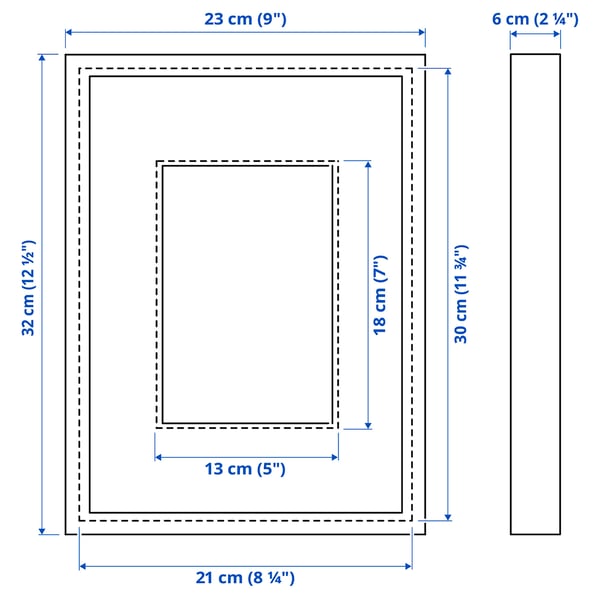 Illustratsioon toote mõõtudega: SANNAHED.