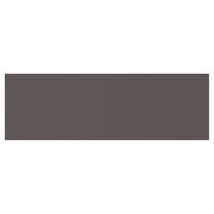 Ristkülikukujuline, tumehall, lame puitlaastplaadist ja plastikust äärisest valmistatud platsa uks, mis sobib kenasti igasse sisekujundusse.