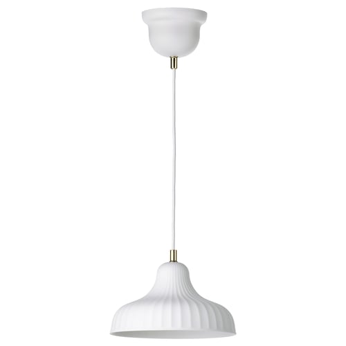 SKIVTOFS laelamp. Valge kivikeraamika vari, ripub nööri küljes, vintage disain.