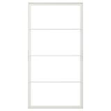 SKYTTA valge alumiiniumist lükandukse raam, kaasaegne minimalistlik disain.