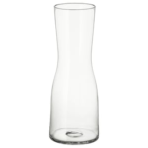 Ikea TIDVATTEN läbipaistev klaasvaas, klanitud ja lihtne.