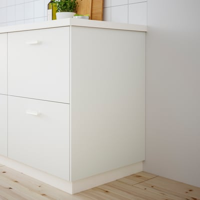 Valge VALLSTENA köögikapp, kaasaegne disain kahe sahtliga.