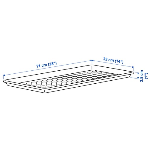 BAGGMUCK Коврик д/обуви, д/дома/улицы/серый, 71x35 см