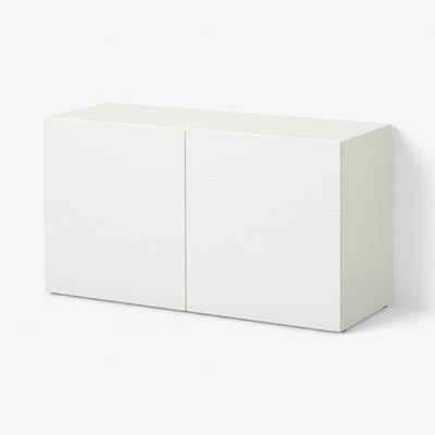 BESTÅ Стеллаж с дверьми, Laxviken белый, 120x42x64 см