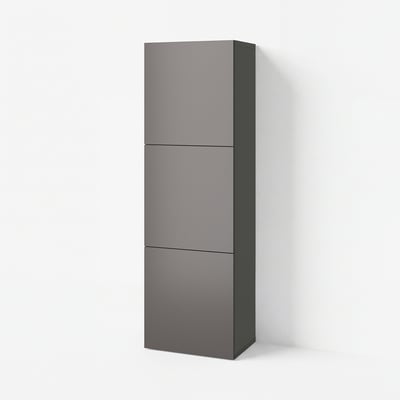 BESTÅ Стеллаж с дверьми, темно-серый/Lappviken темно-серый, 60x42x193 см