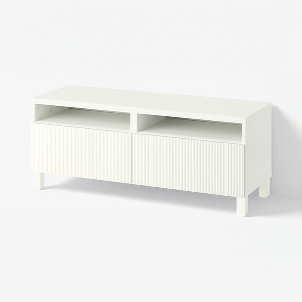 BESTÅ Тумба д/ТВ с ящиками, белый/Förvaltare белый, 120x42x48 см