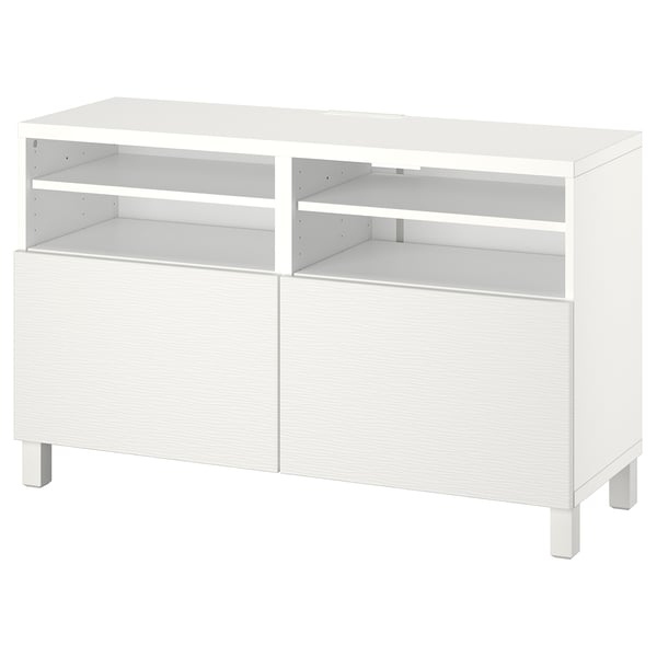 BESTÅ Тумба под ТВ, с дверцами, белый/Laxviken/Stubbarp белый, 120x42x74 см