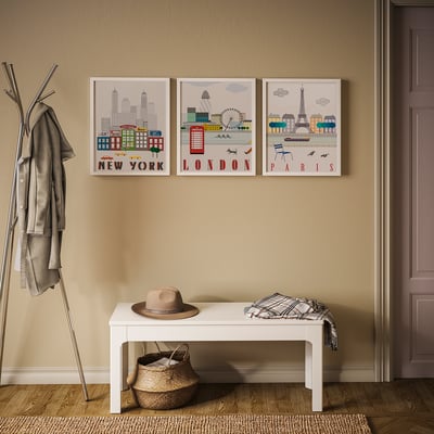 BILD Постер, Лондон, Париж, Нью-Йорк, 40x50 см