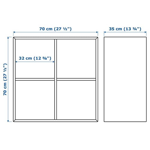 EKET Навесной модуль с 4 отделениями, темно-серый, 70x35x70 см