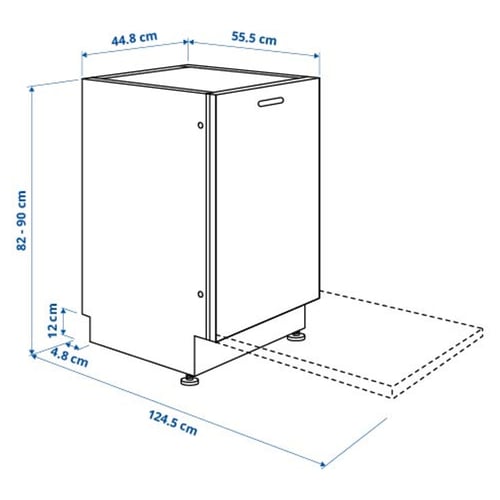 FINPUTSAD Встраиваемая посудомоечная машина, IKEA 700, 45 см