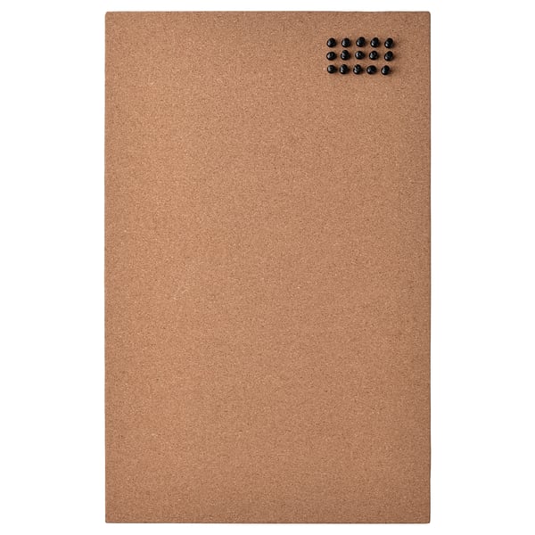 FLÖNSA Доска для записей, с кнопками, пробка, 52x33 см