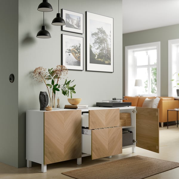 HEDEVIKEN Дверь/фронтальная панель ящика, дубовый шпон, 60x38 см