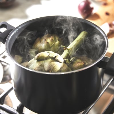 HEMLAGAD Кастрюля с крышкой, антипригарное покрытие чёрный, 5 л