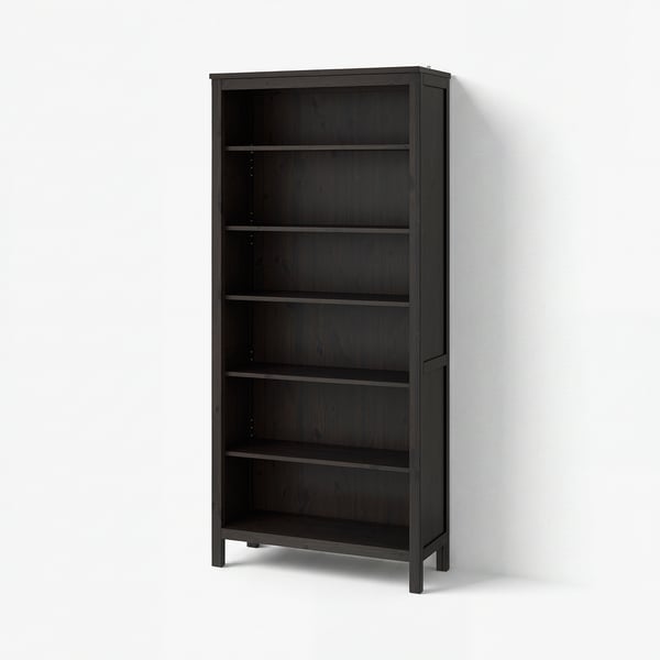 HEMNES Стеллаж, черно-коричневый, 90x197 см