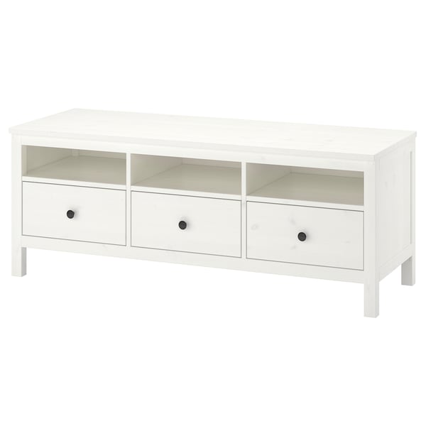 HEMNES Тумба под ТВ, белая морилка, 148x47x57 см