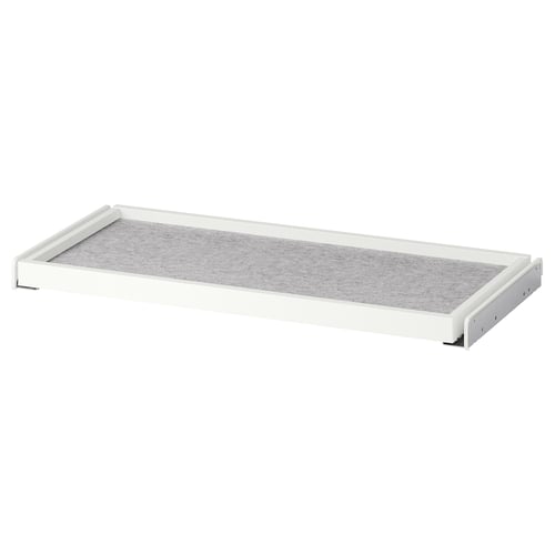 KOMPLEMENT Выдвижная полка и коврик в ящик, белый/светло-серый, 75x35 см