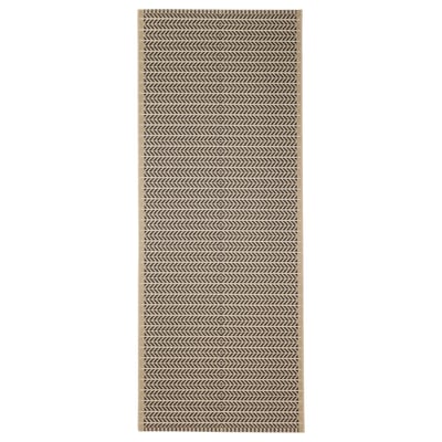 LOBBÄK Ковер безворсовый, д/дома/улицы, бежевый, 80x200 см