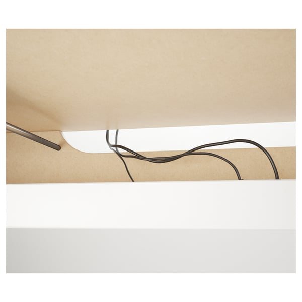 MALM Письменный стол с выдвижной панелью, белый, 151x65 см