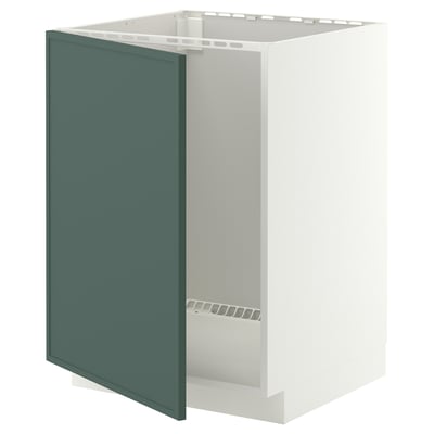 METOD Напольный шкаф для мойки, белый/Aspudden темный серо-зеленый, 60x60 см