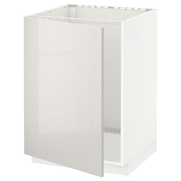 METOD Напольный шкаф для мойки, белый/Ringhult светло-серый, 60x60 см