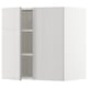 METOD Навесной шкаф с полками/2дверцы, белый/Ringhult светло-серый, 60x60 см