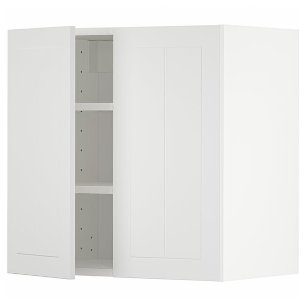 METOD Навесной шкаф с полками/2дверцы, белый/Stensund белый, 60x60 см