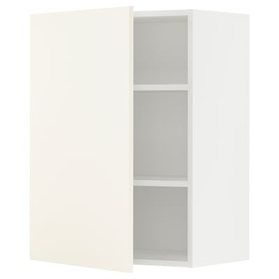 METOD Навесной шкаф с полками, белый/Vallstena белый, 60x80 см